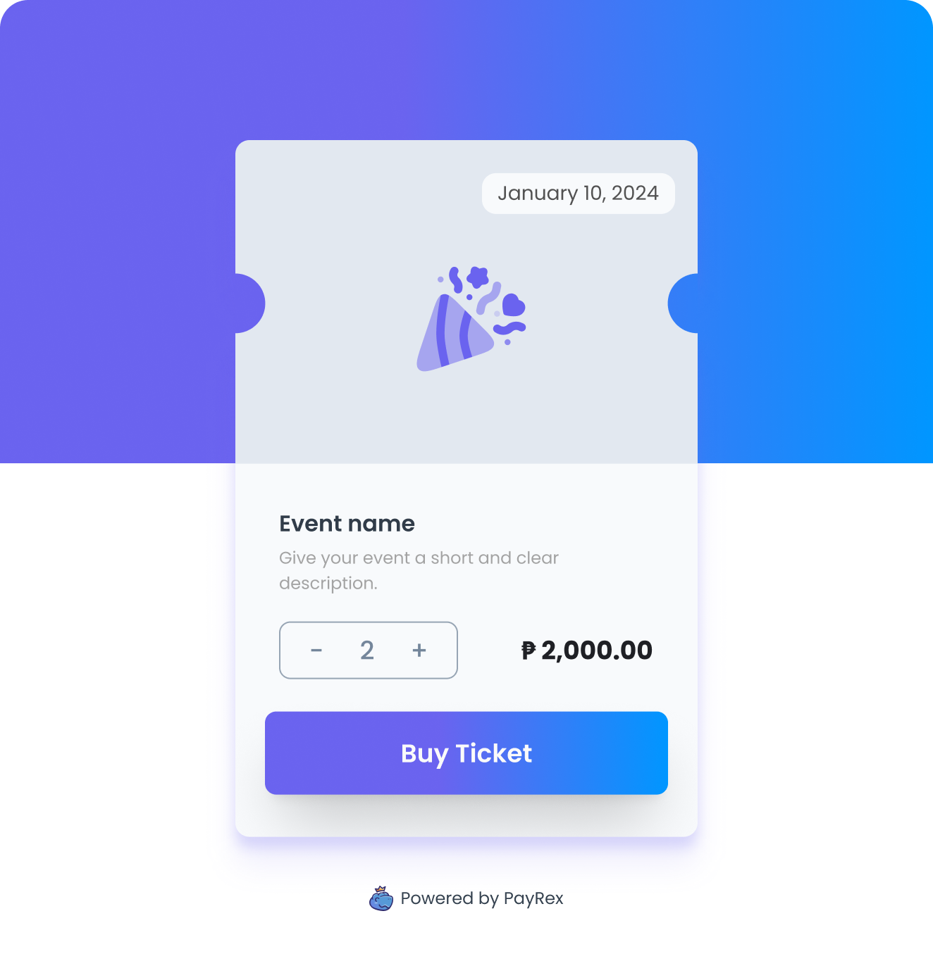 Ticket selling template